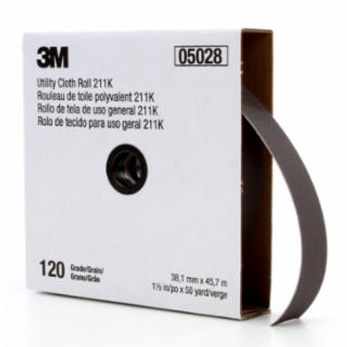Buy 211K UTILITY CLOTH ROLLS, 1 1/2 IN, 50 YD, 120 GRIT now and SAVE!