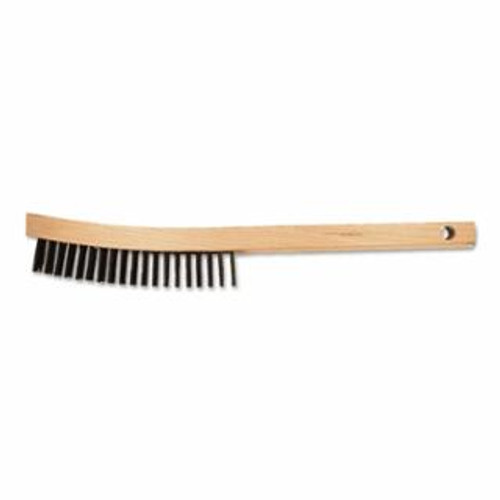 Buy CURVED HANDLE SCRATCH BRUSHES, 13 3/4", 4 X 19 ROWS, CARBON STL WIRE, WOOD HNDLE now and SAVE!