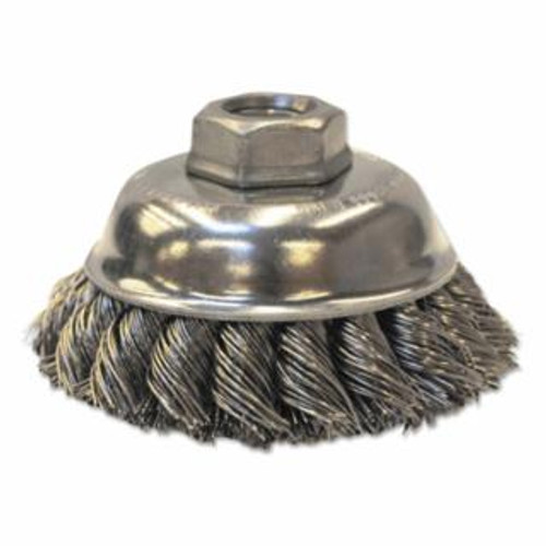 Buy KNOT-STYLE CUP BRUSHES, 3 1/2 IN DIA., 0.023 IN STAINLESS STEEL WIRE now and SAVE!