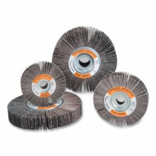 Buy ALUMINUM OXIDE FLAP WHEEL, 1 IN DIA X 1/2 IN THICK X 1/4 IN SHANK, 80 GRIT, 30000 RPM now and SAVE!