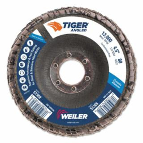 Buy TIGER ANGLED FLAP DISC, 7/8 IN, 80 GRIT, 10 PER BOX now and SAVE!