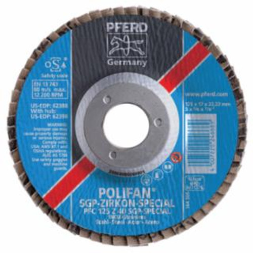 Buy TYPE 29 POLIFAN SGP FLAP DISCS, 4 1/2",40 GRIT,5/8 ARBOR, 13,300 RPM, CERAMIC OX now and SAVE!