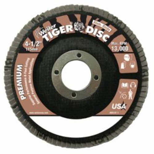 Buy TIGER DISC ANGLED STYLE FLAP DISCS,4 1/2",40 GRIT,7/8 ARBOR,PHENOLIC BACK,ALUM now and SAVE!