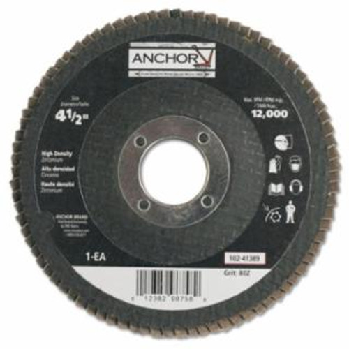 Buy ABRASIVE HIGH DENSITY FLAP DISCS, 4 1/2 IN, 80 GRIT, 7/8 IN ARBOR, 12,000 RPM now and SAVE!