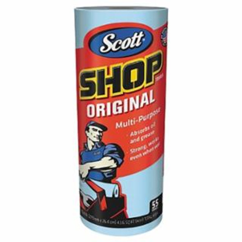 Buy SCOTT SHOP TOWEL, BLUE, 55 PER ROLL now and SAVE!