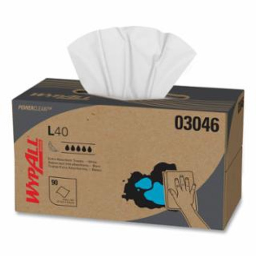 Buy L40 TOWEL, WHITE, 10.8 IN W X 10 IN L, POP-UP BOX, 1 PLY, 90 SHEETS/BX, 810 SHEETS TOTAL now and SAVE!