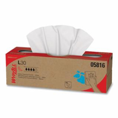 Buy WYPALL* L30 WIPERS, WHITE, 9.8 IN W X 16.4 IN L, POP-UP BOX, 120 SHEETS PER BOX/6 BOX PER CASE now and SAVE!