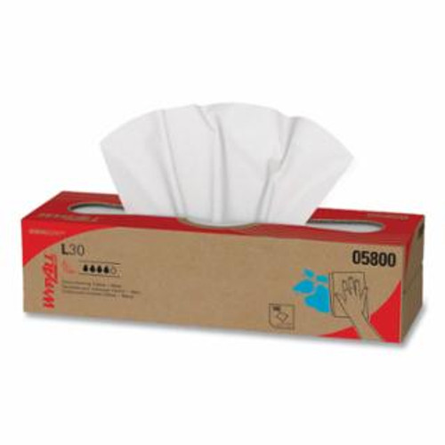 Buy WYPALL L30 WIPERS, WHITE, 9.8 IN W X 16.4 IN L, POP-UP BOX, 100 SHEETS PER BOX/8 BOX PER CASE now and SAVE!