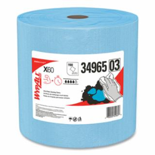 Buy X60 CLOTH WIPER, BLUE, 13.4 IN W X 12.4 IN L, JUMBO ROLL, 1,100 SHEETS/ROLL now and SAVE!