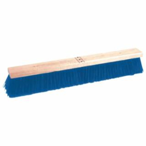 Buy COARSE SWEEPING CONTRACTOR BROOM, 24IN HARDWOOD BLOCK, 3IN TRIM, STIFF BLUE POLY now and SAVE!