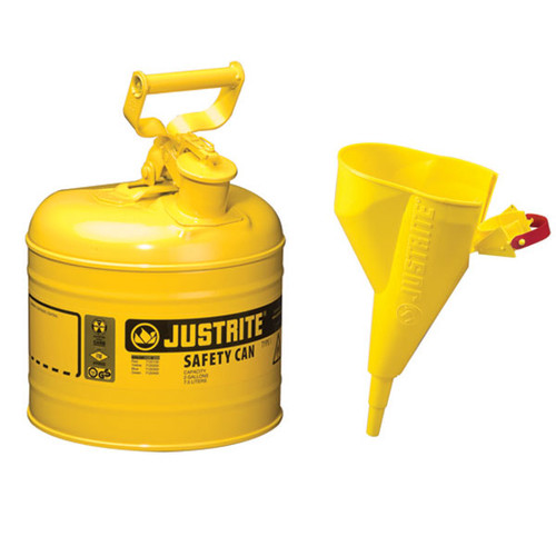 2 Gallon/7.5 Liter Safety Can Yellow With Funnel 7120210