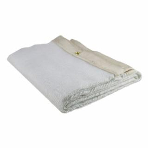 Buy UNCOATED FIBERGLASS LIGHT-DUTY WELDING BLANKET, 8 FT W X 8 FT L, 18 OZ, WITH GROMMETS, WHITE now and SAVE!