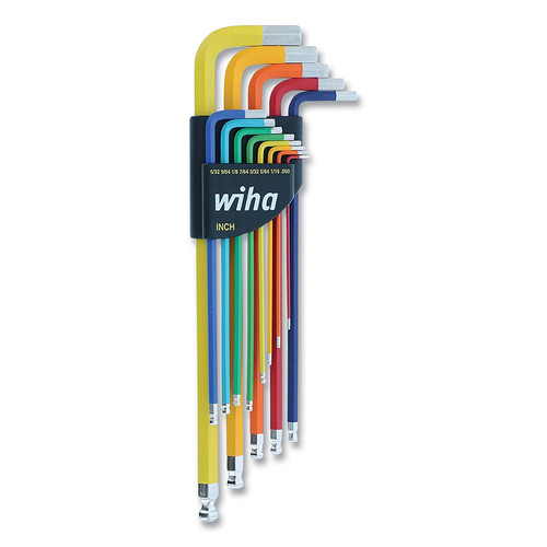 BUY COLOR CODED INCH HEX L-KEY SET, BALL END, MULTIPLE SIZES now and SAVE!