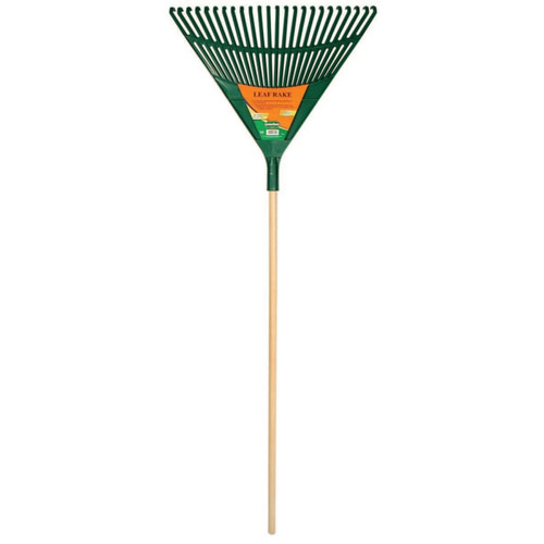BUY LEAF RAKE, 24 IN POLY BLADE, 48 IN HARDWOOD HANDLE now and SAVE!