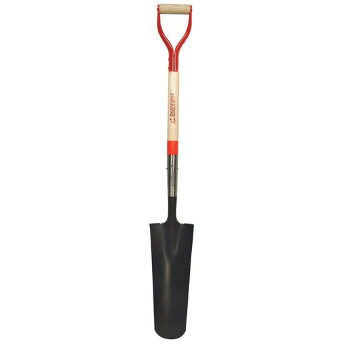 BUY DRAIN SPADE, 16 IN L X 4.75 IN W ROUND BLADE, 29 IN NORTH AMERICAN HARDWOOD STEEL/WOOD D-GRIP HANDLE now and SAVE!