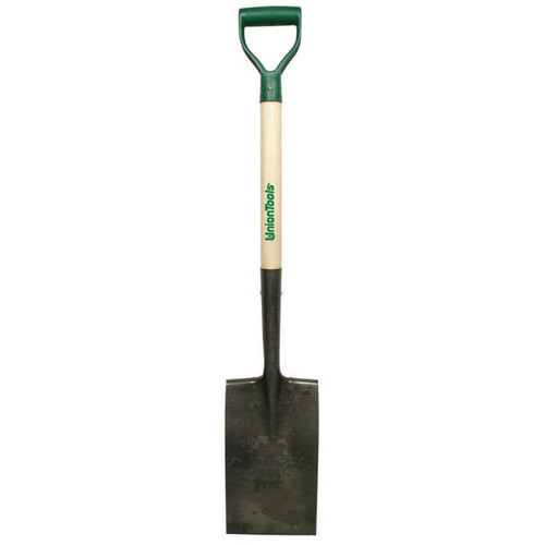 BUY GARDEN SPADE WITH POLY D-GRIP, 12 IN L X 7.25 IN W OPEN-BACK/TURNED STEP BLADE, 28 IN L WHITE ASH HANDLE now and SAVE!