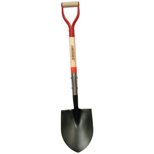 BUY ROUND POINT SHOVEL, 12 IN L X 9.5 IN W BLADE, 30 IN NORTH AMERICAN HARDWOOD STEEL D-GRIP HANDLE, ROLLED STEP now and SAVE!