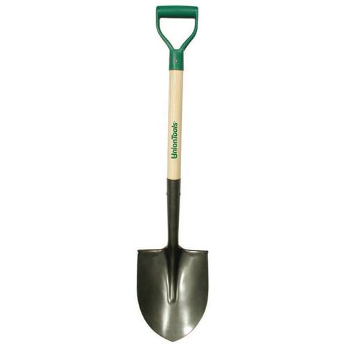 BUY ROUND POINT SHOVEL, 11.5 IN L X 8.5 IN W BLADE, 28 IN NORTH AMERICAN HARDWOOD POLY D-GRIP HANDLE now and SAVE!