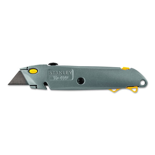 BUY QUICKCHANGE RETRACTABLE UTILITY KNIFE, 6-3/8 IN L, CARBON STEEL, METAL, GRAY now and SAVE!