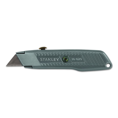 BUY INTERLOCK RETRACTABLE UTILITY KNIFE, 5-7/8 IN L, CARBON STEEL, GRAY now and SAVE!