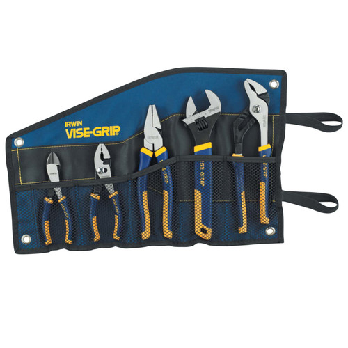 BUY VISE-GRIP 5-PC PROPLIER KITBAG SET, SLIP JOINT/DIAGONAL/LINEMAN PLIER/ADJUSTABLE WRENCH/GROOVE JOINT now and SAVE!