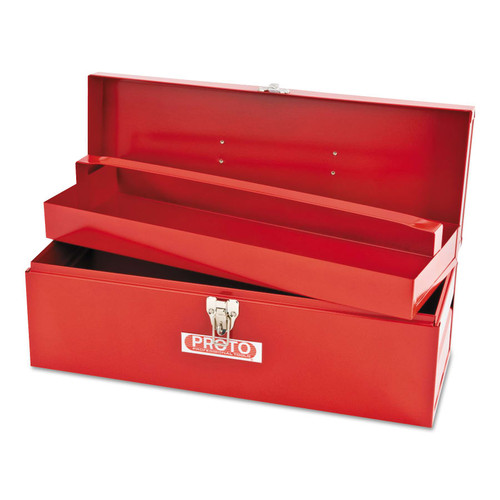 BUY GENERAL PURPOSE TOOL BOX, SINGLE LATCH, 19-1/2 IN W X 8 IN D X 7 IN H, STEEL, RED now and SAVE!