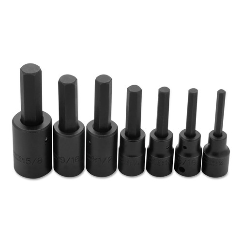 BUY 7 PIECE HEX BIT IMPACT SOCKET SET, 1/2 IN DRIVE, 6 POINTS, INCH now and SAVE!