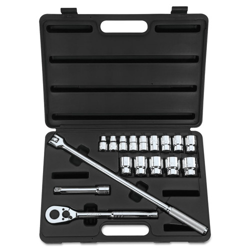 BUY 17-PC SOCKET SET, 1/2 IN, 12 POINT, SAE now and SAVE!