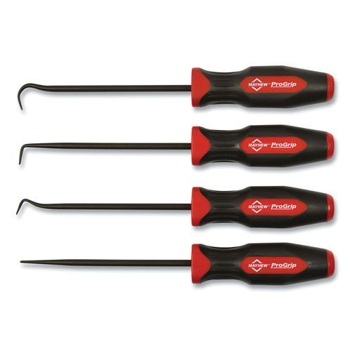 BUY 4-PC PROGRIP HOOK AND PICK SET, BLACK OXIDE, STRAIGHT, HOOK, DUAL ANGLE, AND 90 ANGLE now and SAVE!