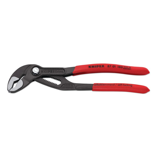 BUY COBRA WATER PUMP PLIERS, 7-1/4 IN OAL, V-JAWS, 18 ADJUSTMENTS, SERRATED now and SAVE!