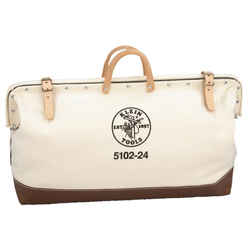 BUY NO. 8 CANVAS TOOL BAG, 1 INTERIOR POCKET, 6 IN W X 15 IN H X 24 IN L, NATURAL/BROWN now and SAVE!