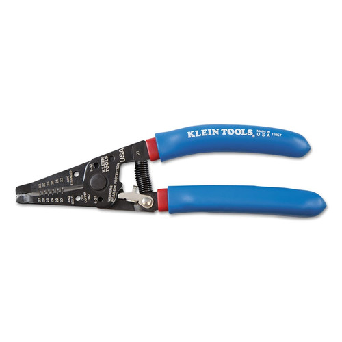 BUY KLEIN-KURVE WIRE STRIPPER/CUTTER, 7.5 IN OAL, 20 TO 30 AWG SOLID/22 TO 32 AWG STRANDED, BLUE/RED HANDLE now and SAVE!