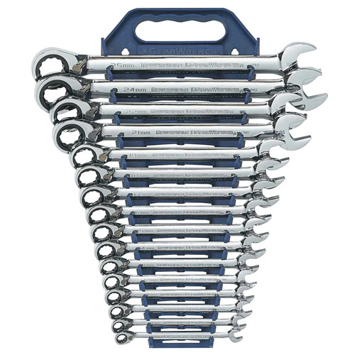 BUY 16 PC REVERSIBLE COMBINATION RATCHETING WRENCH SETS, 12 POINT, METRIC now and SAVE!
