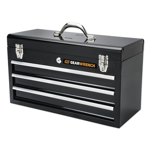 BUY 20 IN STEEL TOOL BOX, 3 DRAWERS, 2040 IN, BLACK/SILVER now and SAVE!