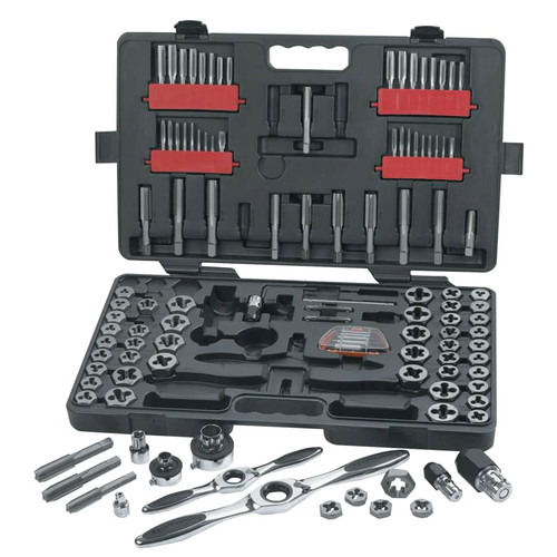 BUY 114 PIECE COMBINATION RATCHETING TAP AND DIE DRIVE TOOL SET, INCH/METRIC, HEX now and SAVE!