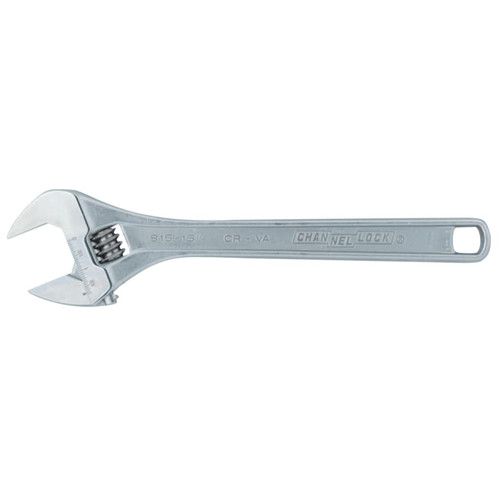 BUY ADJUSTABLE WRENCH, 15 IN LONG, 1.69 IN OPENING, CHROME now and SAVE!