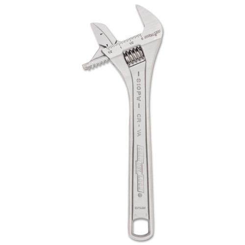 BUY ADJUSTABLE WRENCH, 10.26 IN LONG, 1.57 IN OPENING, CHROME now and SAVE!