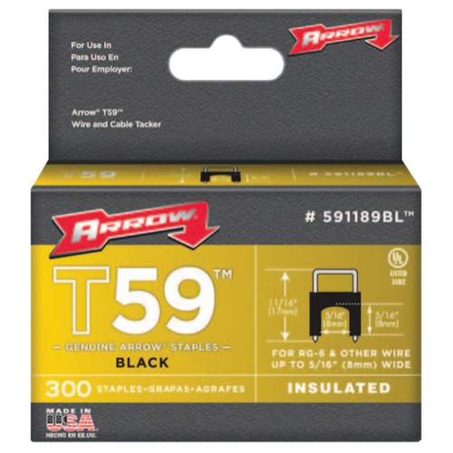 BUY T59 TYPE STAPLES, 5/16 IN L X 5/16 IN W, BLACK now and SAVE!