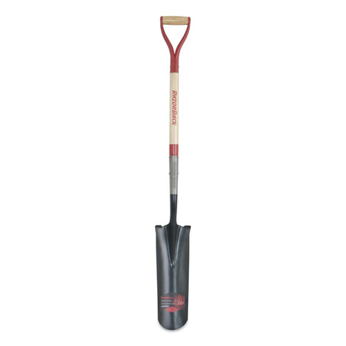 BUY DRAIN SPADE, 5.75 IN W X 16 IN L, ROUND POINTED, 23.5 IN STRAIGHT HARDWOOD HANDLE, D-GRIP now and SAVE!