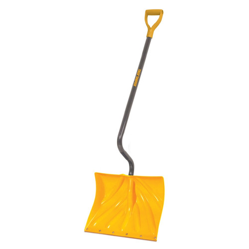 BUY POLY COMBO ERGONOMIC HANDLE SNOW SHOVEL, 13-1/2 IN L X 18 IN W BLADE, 36 IN L STEEL HANDLE now and SAVE!