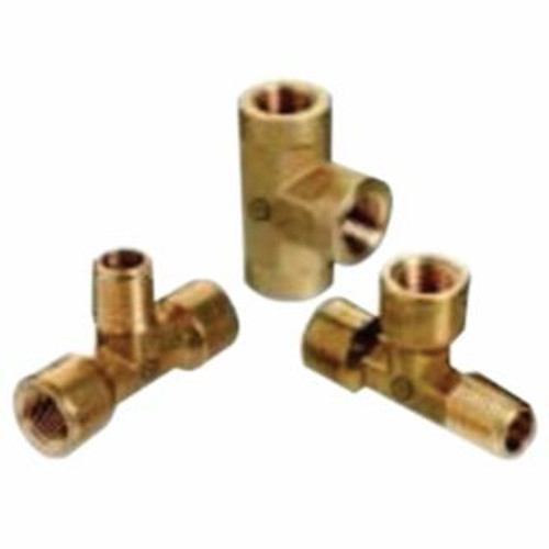 BUY PIPE THREAD TEES, CONNECTOR, 1,000 PSIG, BRASS, 1/4 IN NPT (STREET) now and SAVE!