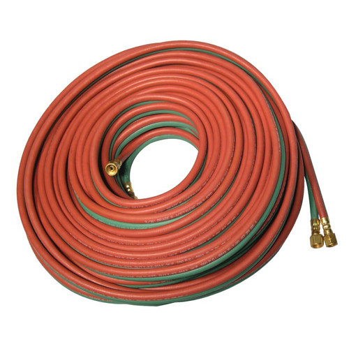 BUY GRADE T TWIN-LINE WELDING HOSE, 5/16 IN, 50 FT, BB FITTINGS, FUEL GASES AND OXYGEN now and SAVE!