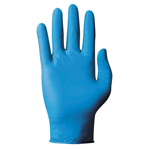 BUY 92-575 NITRILE POWDERED DISPOSABLE GLOVES, TEXTURED FINGERS, 4.3 MIL PALM/5.5 MIL FINGERS, LARGE, BLUE now and SAVE!