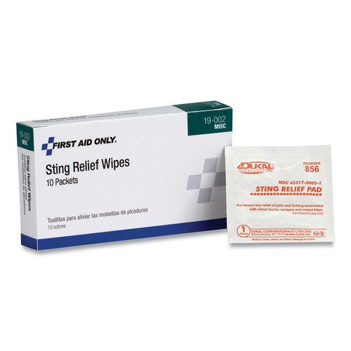BUY STING RELIEF WIPE, INDIVIDUALLY WRAPPED, 10 PER BOX now and SAVE!