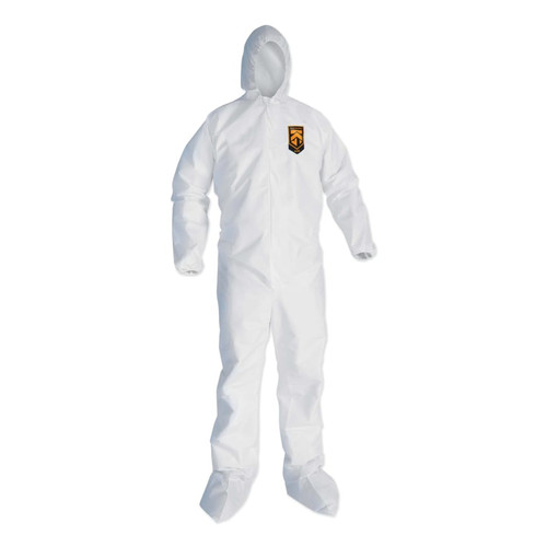 BUY KLEENGUARD BREATHABLE PARTICLE PROTECTION COVERALL, WHITE, LARGE, ZF, EBWAHB, 412-49123 - SOLD PER 24 EACH now and SAVE!