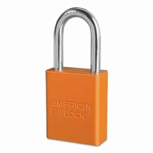 BUY SOLID ALUMINUM PADLOCK, 1/4 IN DIA, 1-1/2 IN L X 3/4 IN W, ORANGE now and SAVE!