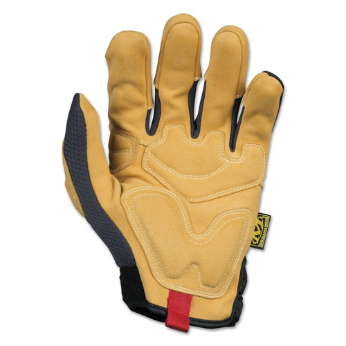 BUY MATERIAL4X PADDED PALM GLOVE, SYNTHETIC LEATHER, BLACK/TAN, X-LARGE now and SAVE!