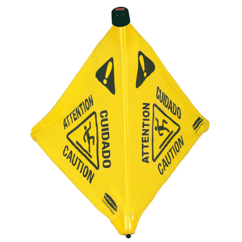 BUY FLOOR POP-UP SAFETY CONES, CAUTION (MULTI-LINGUAL)/WET FLOOR SYMBOL, YELLOW, 20 now and SAVE!