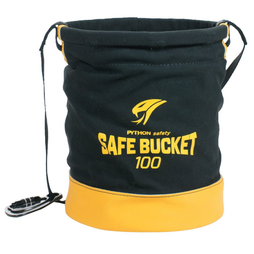 BUY PYTHON SAFETY SPILL CONTROL BUCKET, CARABINER CONNECTION, 100LB CAP,BLACK/YELLOW now and SAVE!