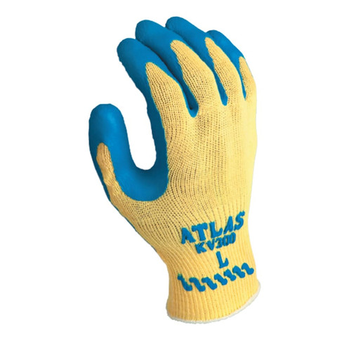 BUY ATLAS RUBBER PALM-COATED GLOVE, LARGE , BLUE/YELLOW now and SAVE!